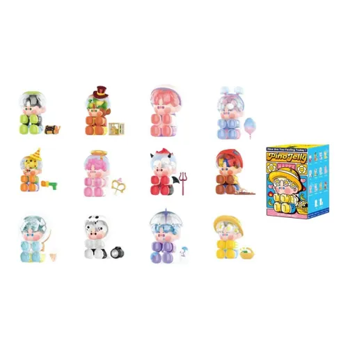 POP MART PINO JELLY Как поживаешь сегодня? Слепые коробки Один Mystery Коробка Целая коробка 12 шт