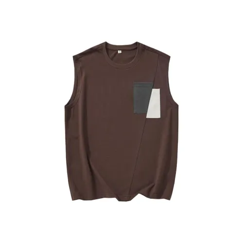 BUYDAUL Мужские майки бордового цвета