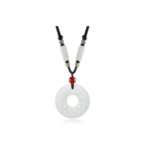 MISS TOOYA Цветное глазурное нефритовое ожерелье унисекс