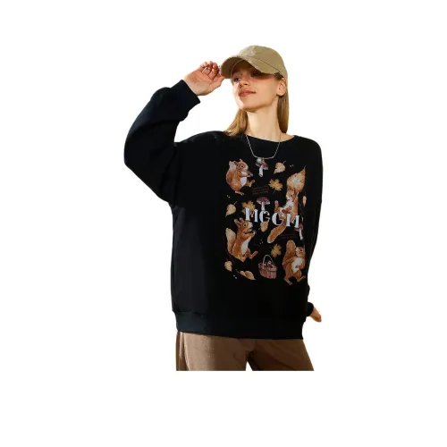 MUGUOGUOMU Весенний Осенний Свитшот Свободного кроя Женский