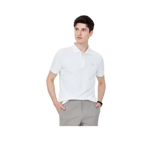 NAVIGARE Техническая Белая Мужская Рубашка Поло