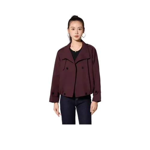 Yi Mengyuan Тренчкот Женский Анкора Красный