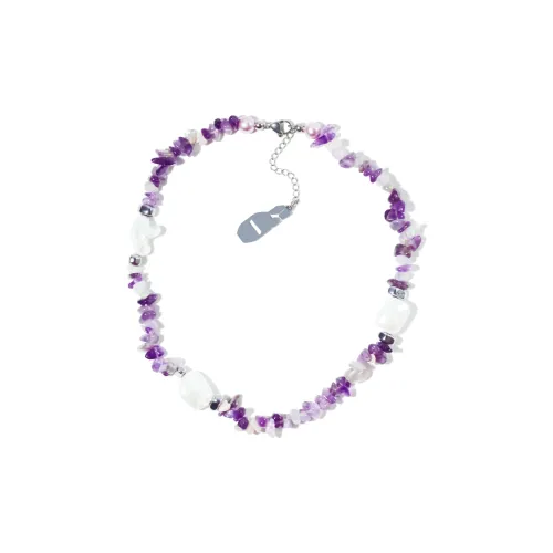 Get'em ON Фиолетовый Галька Белая Раковина Бусина Ожерелье Унисекс