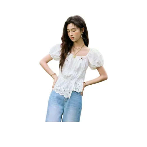 MISHOW Экрю Женские Рубашки