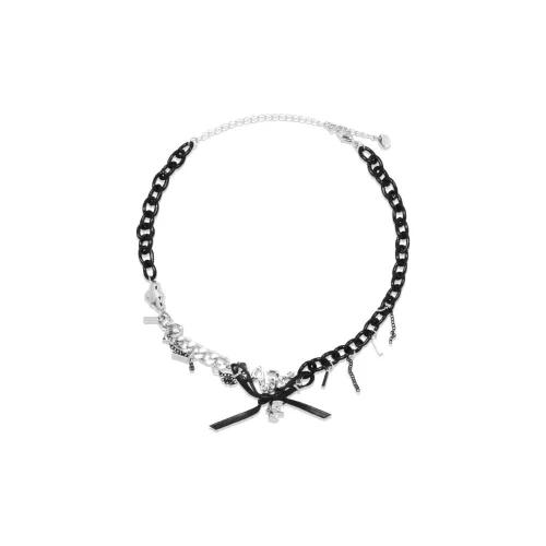 AWE Титановая сталь Городской CHIC Стиль Позиционирование Панк Готический Кожа Бант Бахрома Горячая девушка Choker Ожерелье Женские