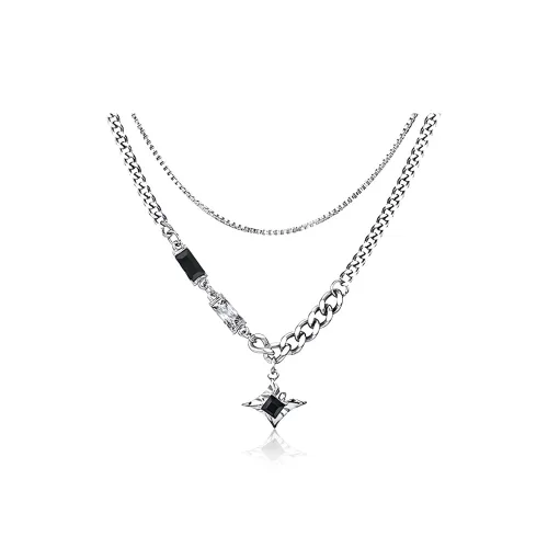 FOREVER MELODY Титановые стальные ожерелья мужские серебряные