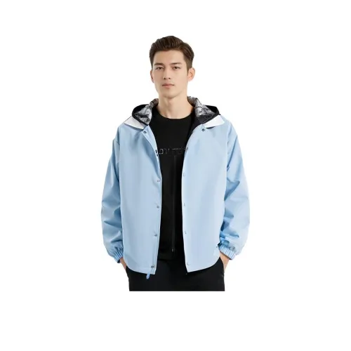 Q ZHIHE Куртки Пальто Унисекс Синий