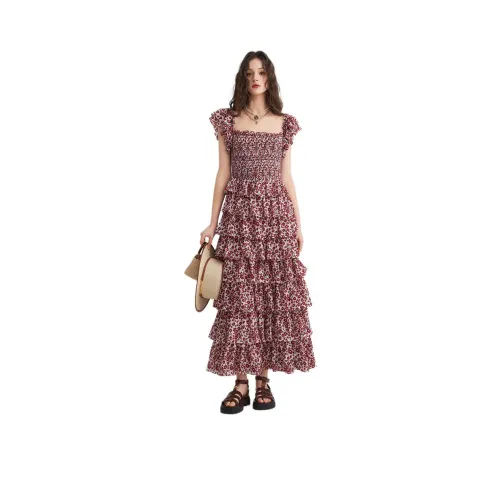 JORYAweekend Red Женские Короткие Платья с Рукавами