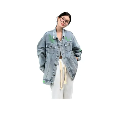 PLANE DRIFT Джинсовая куртка унисекс винтажный синий