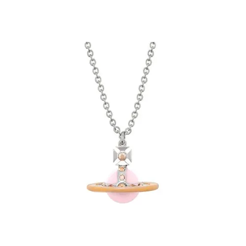 Vivienne Westwood Латунь Кристалл Swarovski Ожерелья Унисекс Серебряный