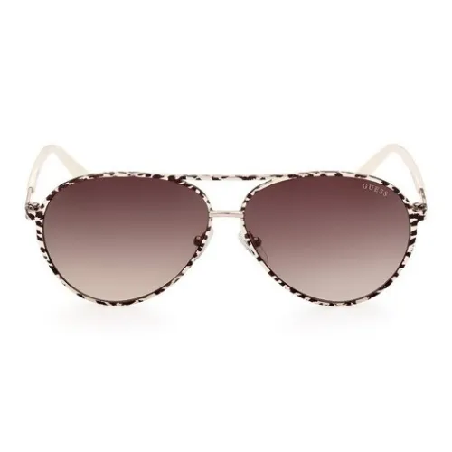 GUESS Металл OVAL SUNGLASSES Женские Коричневый