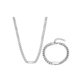 Серебряное ожерелье + серебряный браслет