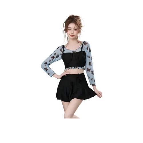 Bird of Aussie Двухкомпонентный купальник женский черный