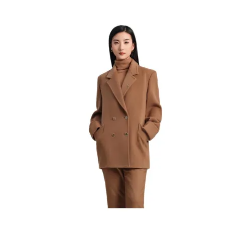 Blood Glitter Пальто Женское Кофейное