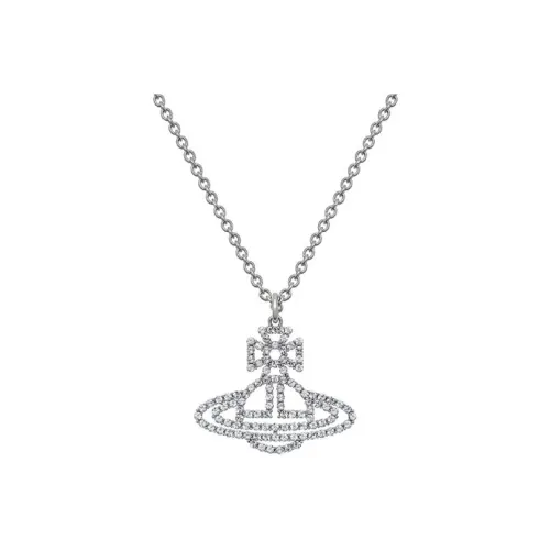 Vivienne Westwood Ожерелья с покрытием из платины унисекс серебряный