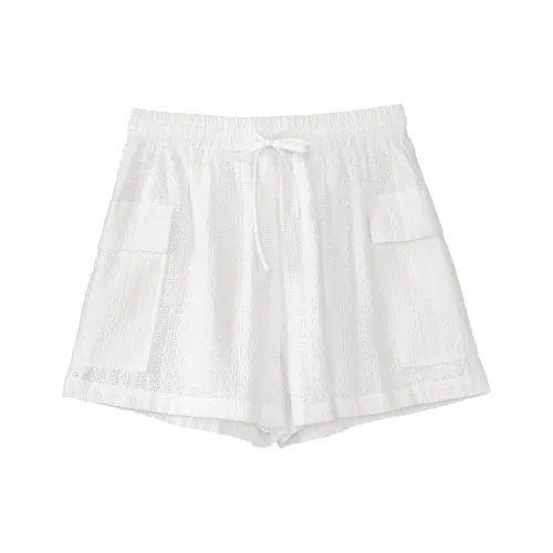 Fstudio Лето Корейский Преппи стиль HIGH RISE Утягивающие Шнурок 100% хлопок Повседневные шорты Женские