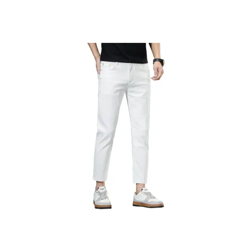 VUAS Pearl White Ankle Length Unisex Jeans VUAS Жемчужно-белый Ankle Длина Унисекс Джинсы