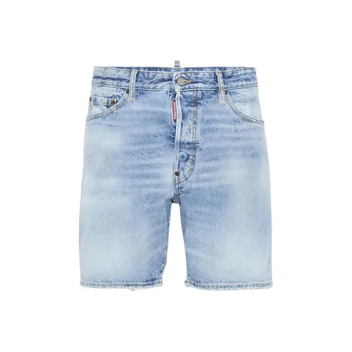 DSQUARED 2 Blue Men's Denim Shorts DSQUARED 2 Синий Мужские Джинсовые Шорты