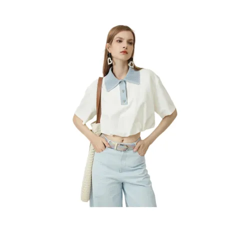 AIVEI Т-рубашка с оборванным рукавом женская белый 0400