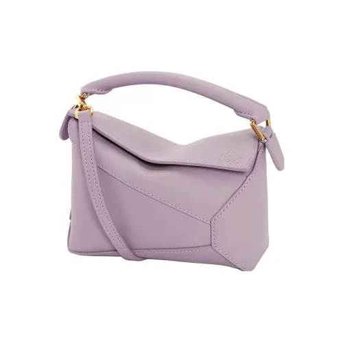 LOEWE Пазл Коровья кожа Сумка Сумка через плечо Сумка через плечо Мини Женская Фиолетовая