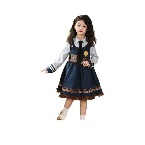 Детский комплект Disney с юбкой весенний-осенний синий