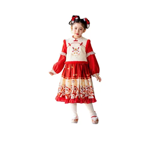 Because No Детское платье красное для детей