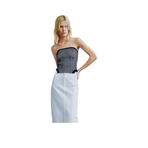 COVERINS Черно-белая панда Женские топы без бретелек