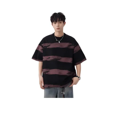 DANJUE Черно-фиолетовая унисекс футболка