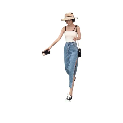 YINLEI Деним Длинная Юбка Женская