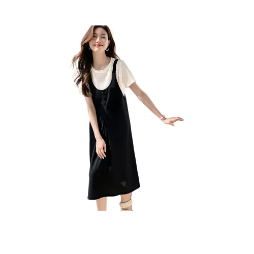 Mo Han Yi Mei Комплект с юбкой Женские Черный Белый