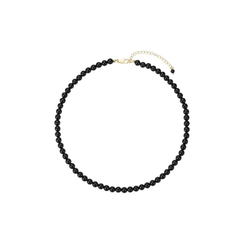 Social Talent Черный агат Золото с покрытием Медные ожерелья Женские