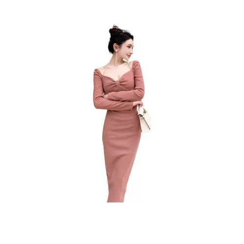 TURN UP Длинное платье с длинными рукавами женское