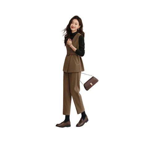 Mo Han Yi Mei Повседневный костюм женский цвет хаки