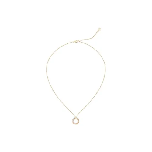 Cartier Trinity Series 18 Карат Золото 18 Карат Розовое Золото 18 Карат Белое Золото Бриллианты Ожерелье Женское Золото