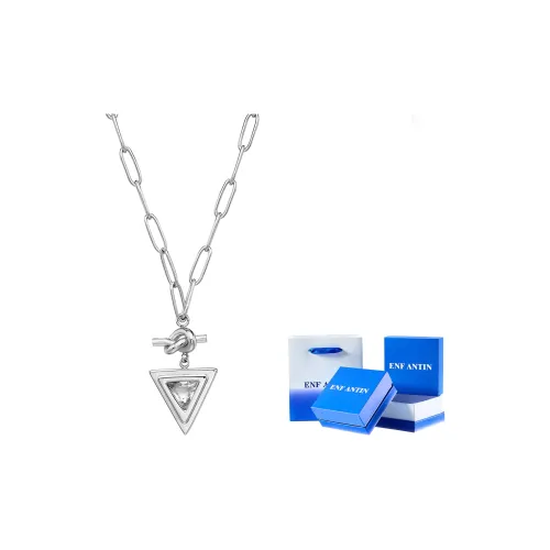 ENFANTIN Титановая сталь Циркон Минималистский стиль Многофункциональный Цепочка для свитера Ожерелье Унисекс