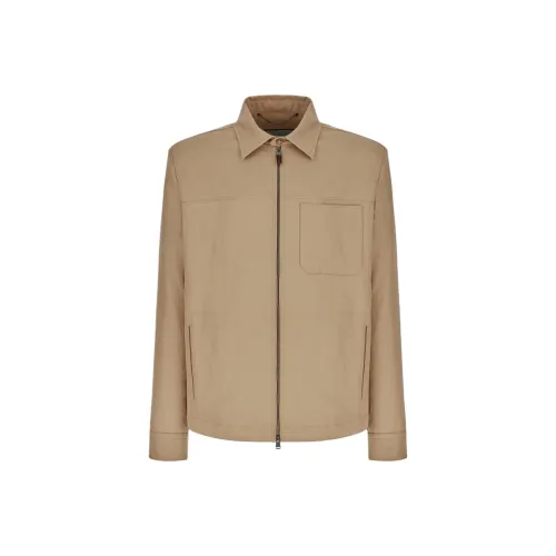 Canali Бежевый Мужской Куртки