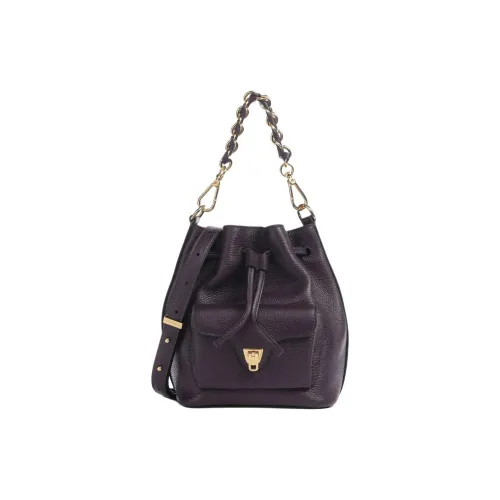 COCCINELLE Beat Корова крупнозернистая текстура Сумка-ведро Сумка через плечо Женская Сливовый