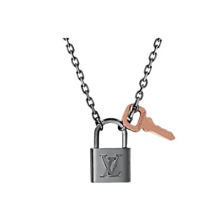 LOUIS VUITTON Навесной замок Brass Necklaces Серебряный Мужской