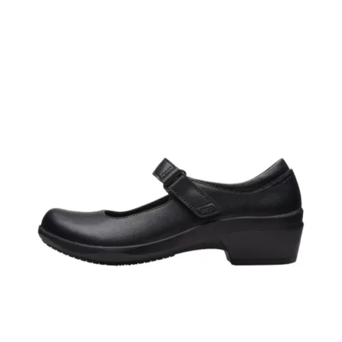 Clarks TALENE AVE Грубый каблук Туфли Мэри Джейн Женские Черные