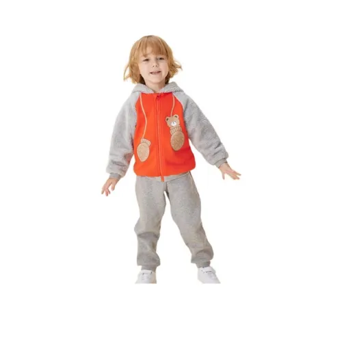 BEIBEIYI Комплект [Оранжевый Красный] Для дошкольников Повседневная Спортивная Одежда