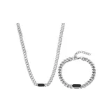 Чёрное ожерелье + чёрный браслет