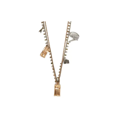 WEEKEND MaxMara Металл Стекло Ожерелья Унисекс Золотой