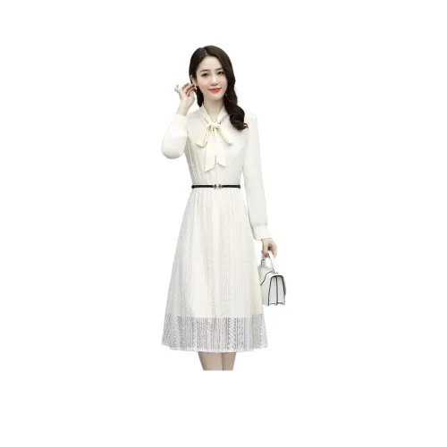 Fele.d Длинное платье с длинными рукавами женское