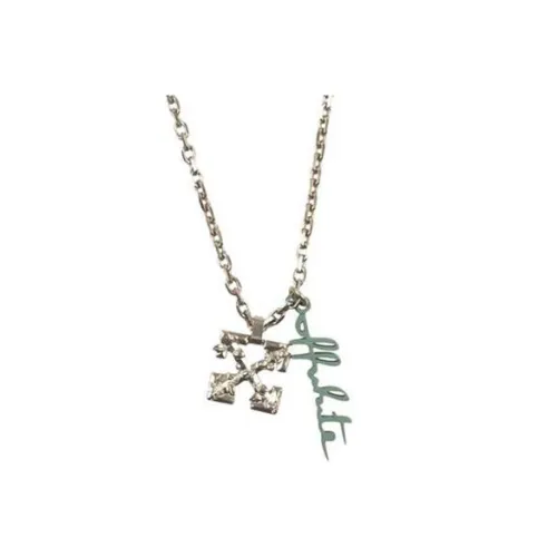 Off Белый Metal Necklaces Серебряный Унисекс