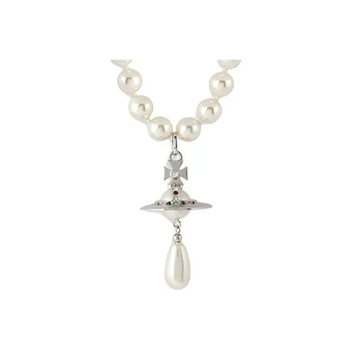Вивьен Вествуд One Row Pearl Drop Ожерелье Женское