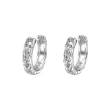 Серьги с подвеской в виде серебряного китайского благоприятного животного, с застежкой-клипом (1 пара)