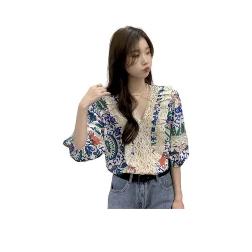 MORii Женские Рубашки Цветочные