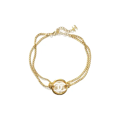 CHANEL CC Металл Смола Ожерелья Женские Золото
