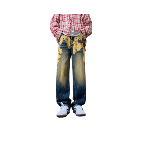 GONGFUSHE Ностальгические синие унисекс джинсы