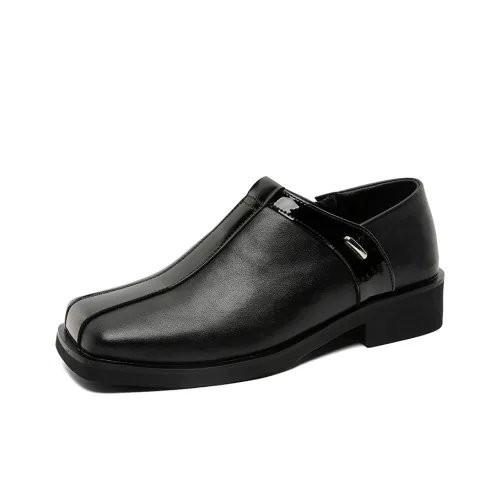 V05 Повседневные кожаные туфли, низкий топ, черные, мужские